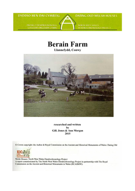 Berain Farm Llannefydd, Conwy