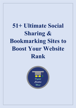 51+ Ultimate Social Sharing & Bookmarking Sites to Boost Your