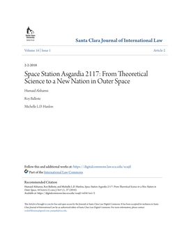 Space Station Asgardia 2117: from Theoretical Science to a New Nation in Outer Space Humaid Alshamsi