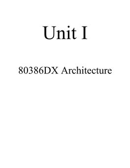 80386DX Architecture