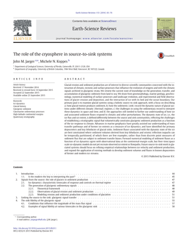 The Role of the Cryosphere in Source-To-Sink Systems