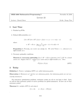 Projected Gradient Method; Sufficient Optimality Conditions