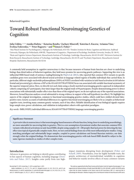 Toward Robust Functional Neuroimaging Genetics of Cognition