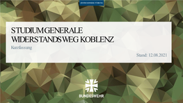 Studium Generale Widerstandsweg Koblenz