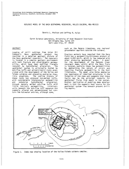 GEOLOGIC MODEL of the BACA GEOTHERMAL RESERVOIR, VALLES CALDERA, NEW MEXICO Dennis L. Nielson and Jeffrey B. Hulen Earth Science