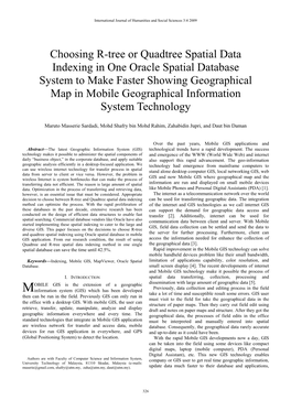 Choosing R-Tree Or Quadtree Spatial Data Indexing in One Oracle Spatial Database System to Make Faster Showing Geographical