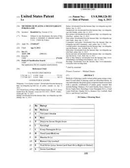 (12) United States Patent (10) Patent N0.: US 8,500,126 B1 Lo (45) Date of Patent: Aug