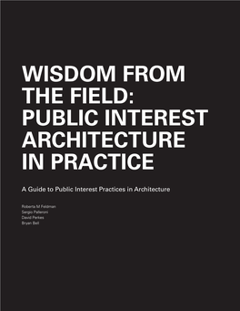 Wisdom from the Field: Public Interest Architecture in Practice