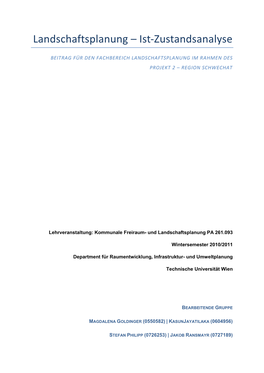 Landschaftsplanung – Ist-Zustandsanalyse