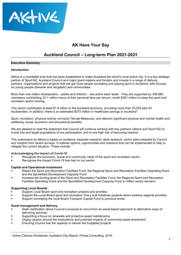 AK Have Your Say Auckland Council – Long-Term Plan 2021-2031