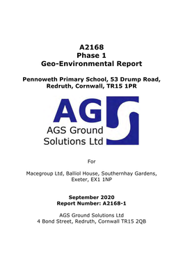 A2168 Phase 1 Geo-Environmental Report