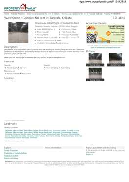 Warehouse / Godown for Rent in Taratala, Kolkata (P17412811