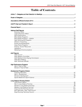 2010 Annual Meeting Reports