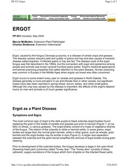 Ergot Page 1 of 7