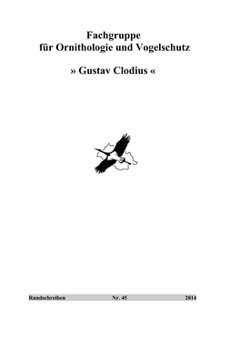 Fachgruppe Für Ornithologie Und Vogelschutz » Gustav Clodius