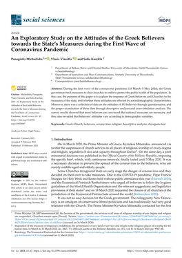 An Exploratory Study on the Attitudes of the Greek Believers Towards the State’S Measures During the First Wave of Coronavirus Pandemic