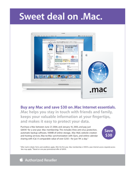 Sweet Deal on .Mac