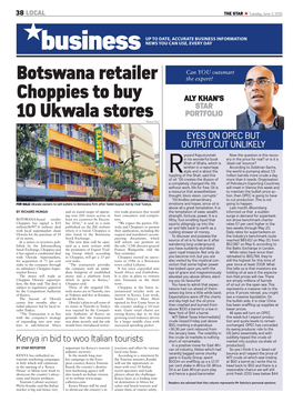 Botswana Retailer Choppies to Buy 10 Ukwala Stores