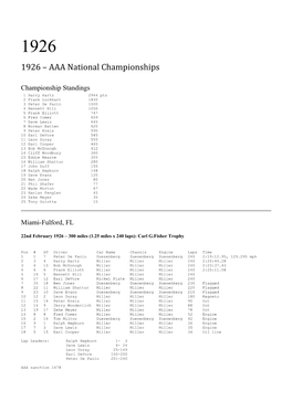 1926 – AAA National Championships