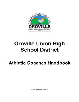 OUHSD Coaches Handbook