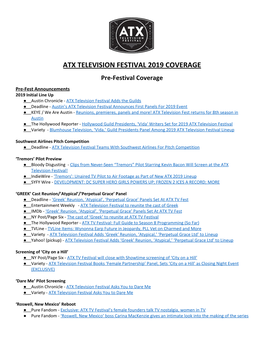 Atx Television Festival 2019 Coverage