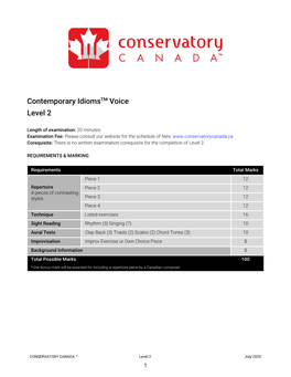 Contemporary Idioms​TM​ Voice Level 2