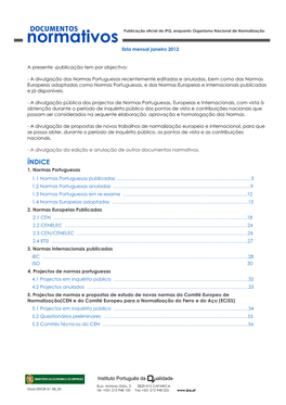 Lista Mensal De Janeiro 2012