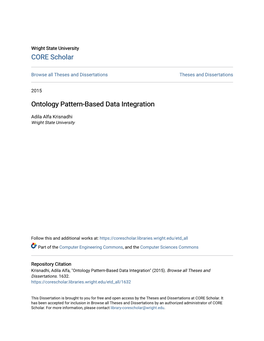 Ontology Pattern-Based Data Integration