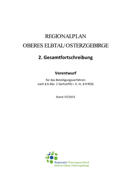 Regionalplan Oberes Elbtal/Osterzgebirge