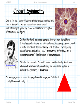 Circuit Symmetry 1/16 Present Jim Stiles the Univ