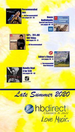 Summer 2020 Classics & Jazz