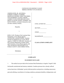 Case 3:15-Cv-00318-BAJ-RLB Document 1 05/20/15 Page 1 of 63