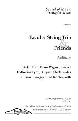 Faculty String Trio and Friends