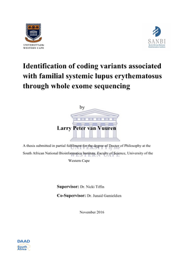 Identification of Coding Variants Associated with Familial Systemic Lupus Erythematosus Through Whole Exome Sequencing