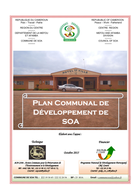 Plan Communal De Développement De SOA