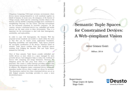 Semantic Tuple Spaces for Constrained Devices:A Web-Compliant Vision