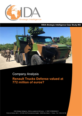 Renault Trucks Defense Valued at 772 Million of Euros?