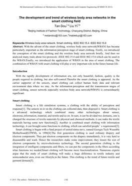 The Development and Trend of Wireless Body Area Networks in The