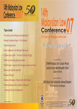 14Th Malaysian Law Conference2007