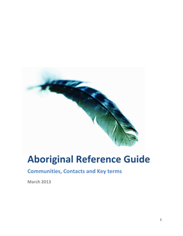 Aboriginal Reference Guide