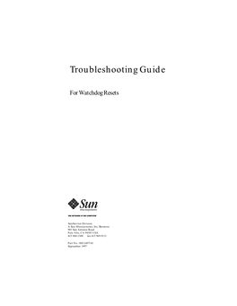 Troubleshooting Guide