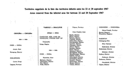 Territoires Supprimés De La Liste Des Territoires Infectés Entre Les 22 Et 28 Septembre 1967 Areas Removed from the Infected A