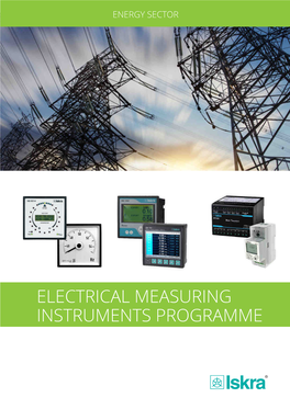 ELECTRICAL MEASURING INSTRUMENTS PROGRAMME Index INDEX