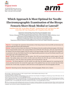 Medial Or Lateral? Jong Heon Park, MD1, Im Joo Rhyu, MD, Phd2,3, Ha Kyoung Lim, MD4, Jae Hyun Cha, MD5, Gi Jun Shin, MD6, Hye Chang Rhim, MD7, Dong Hwee Kim, MD, Phd7