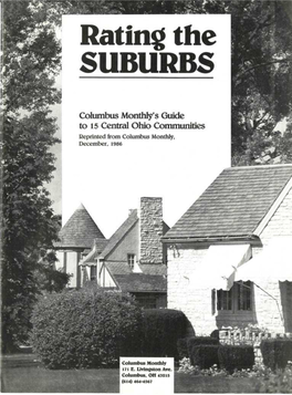 4. Westerville We Believe Reflects Quality of Life— Metro Parks and Existence of a Suburban According to an Admittedly Subjective Set Recreation Department