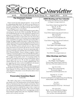 CDSG Newsletter