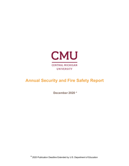 Annual Security and Fire Safety Report