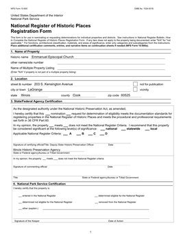 National Register of Historic Places Registration Form