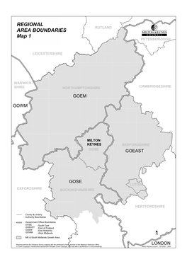 REGIONAL AREA BOUNDARIES Map 1