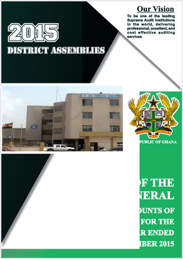 Report of the Auditor- General on the Accounts of District Assemblies for the Financial Year Ended 31 December 2015